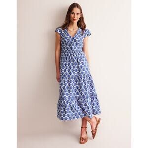 Boden Blue and White Midi Dress